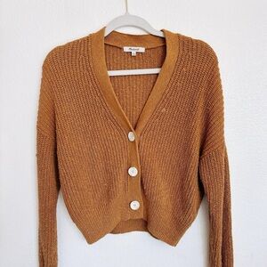 Madewell Brown/Mustard Cardigan Sweater